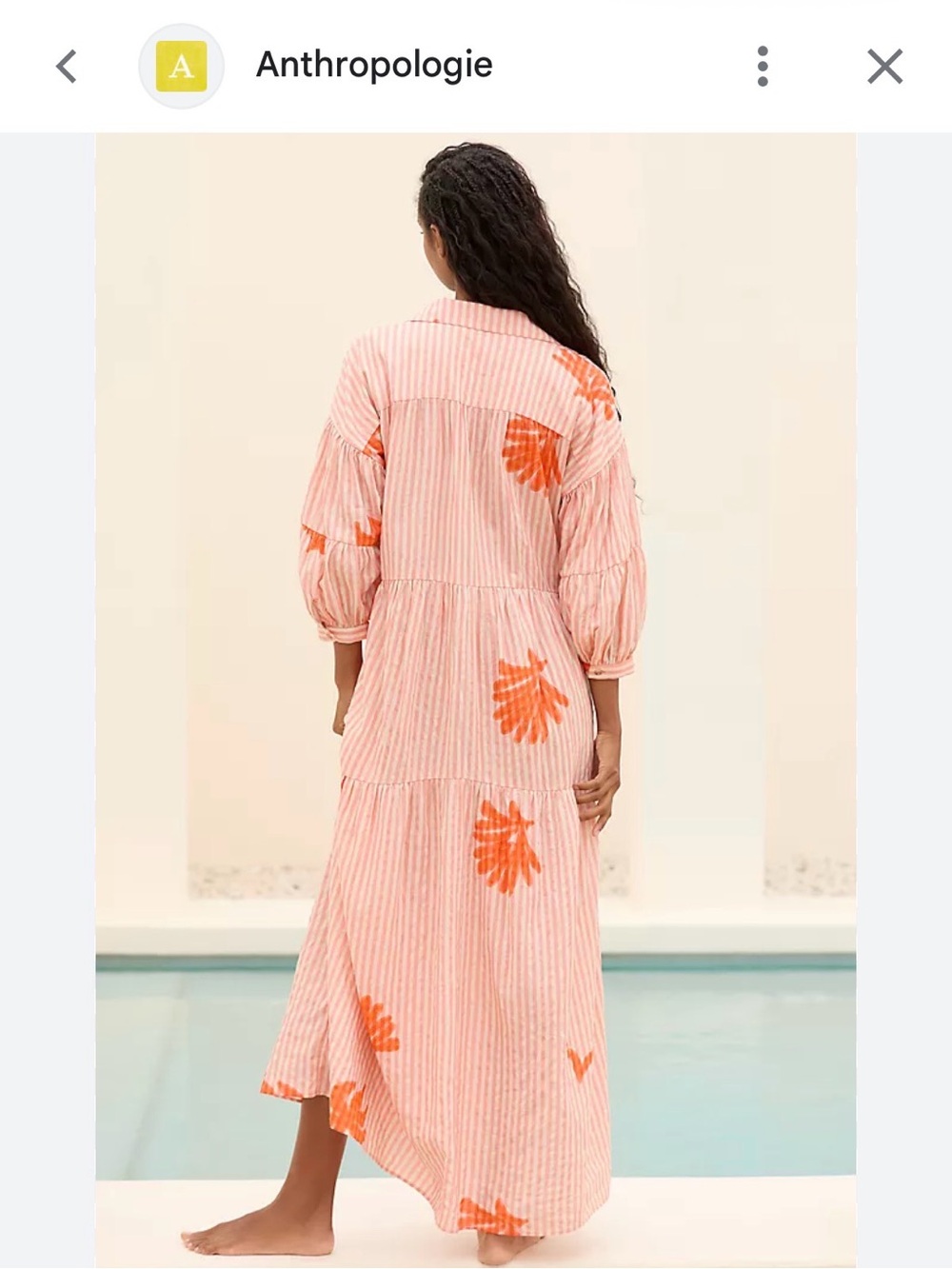 Anthropologie Celandine Carolita Printed Tiered Shirt Dress - Picture 2 of 5